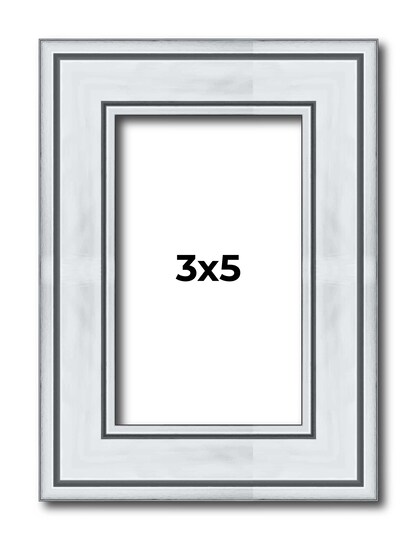 Photo Size Classic Silver Picture Frame - UV Acrylic, Foam Board Photo Size Classic Silver Picture Frame - UV Acrylic, Foam Board
